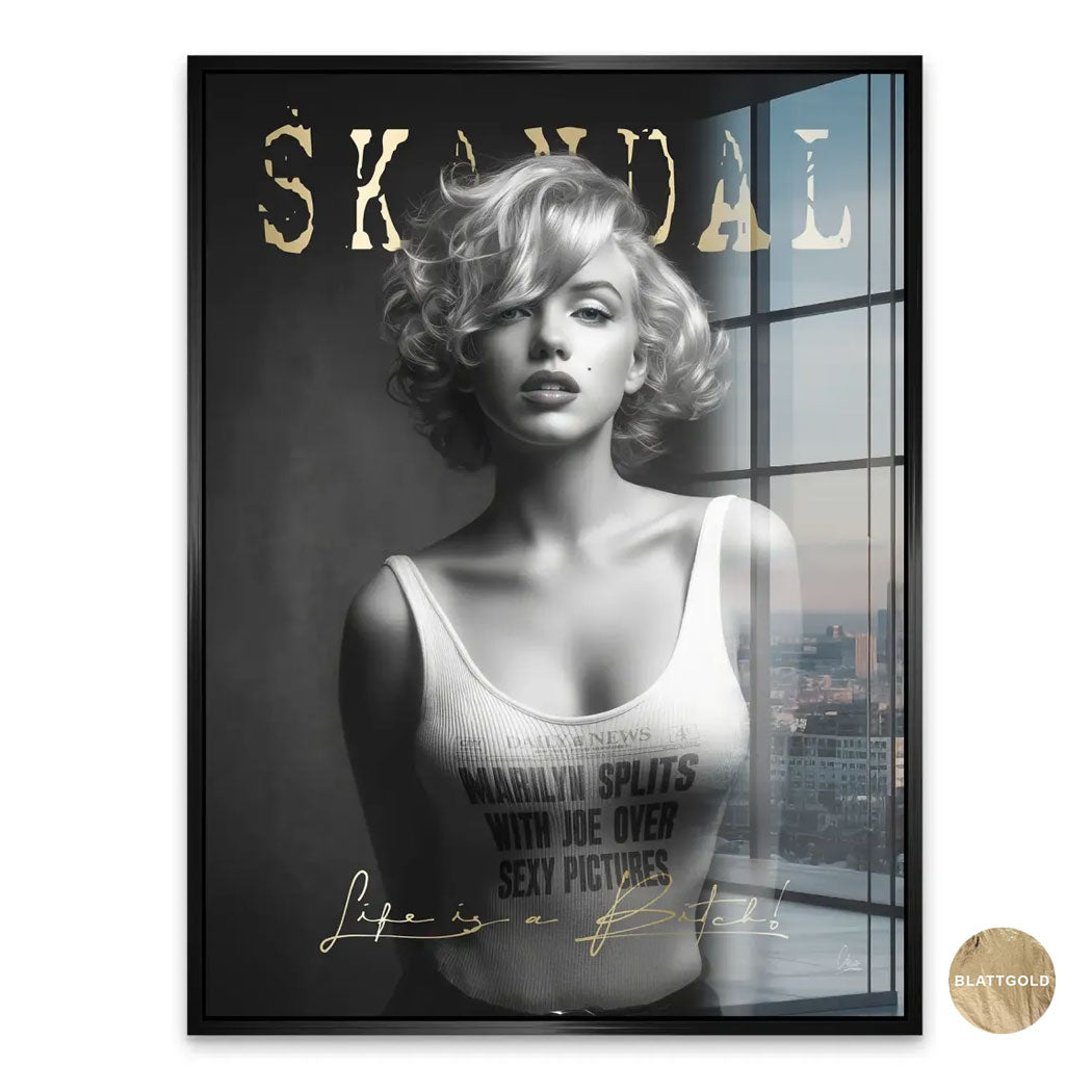 Marilyn Skandalous Glamour Blattgold Bild