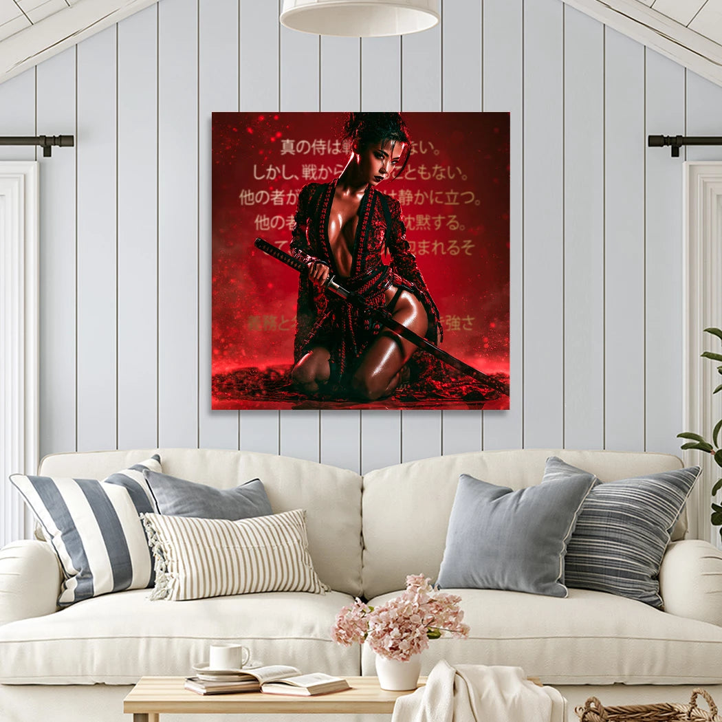 Samurai Rouge Leinwand Bild