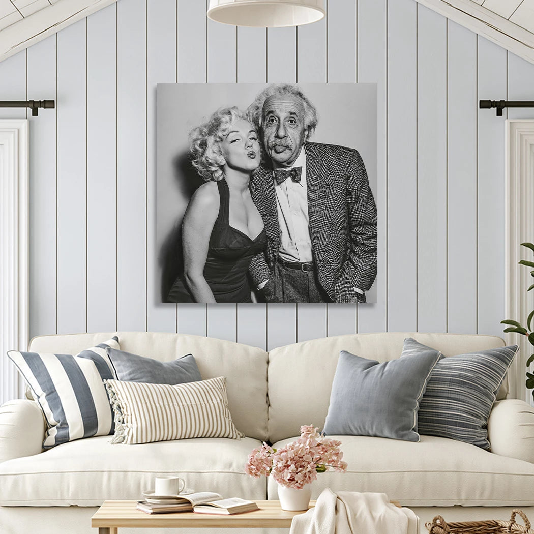 Einstein Monroe Twist Leinwand Bild