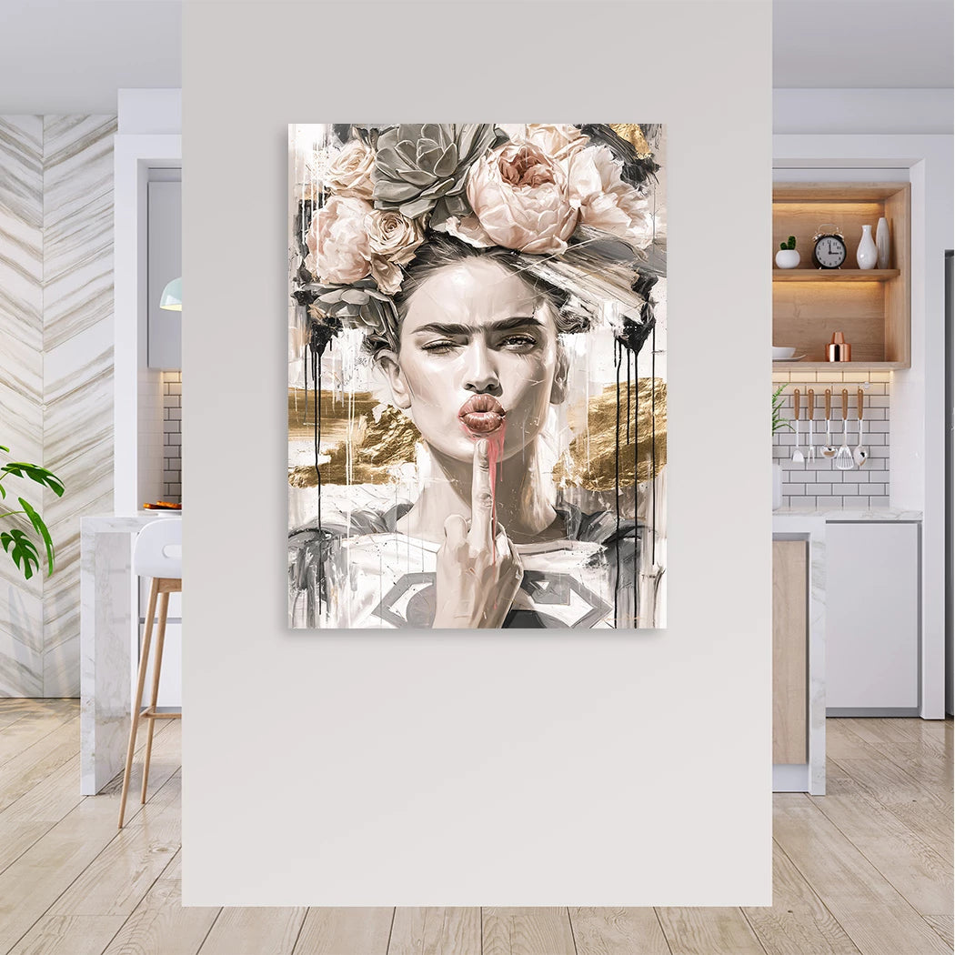 Frida Superman Leinwand Bild
