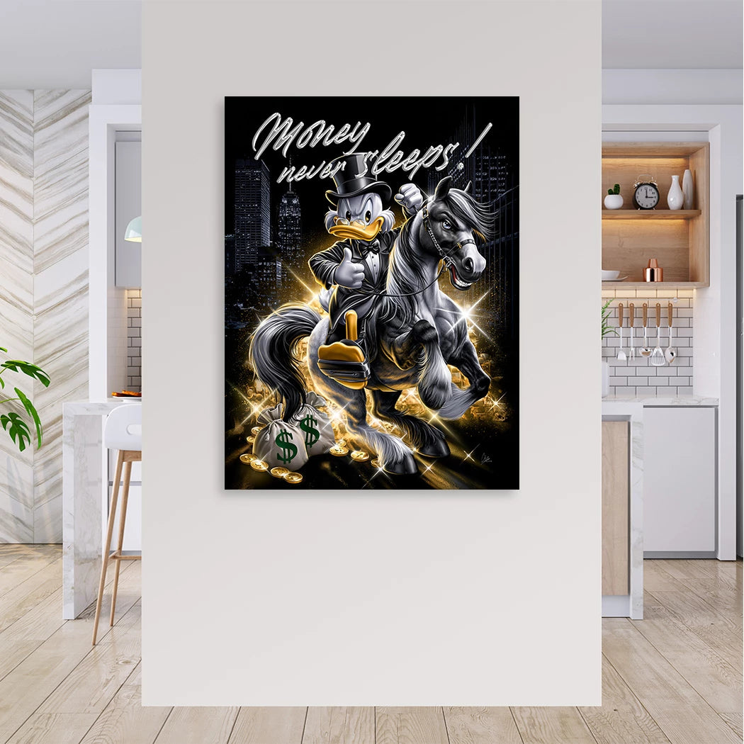Dagobert Money Rider Leinwand Bild