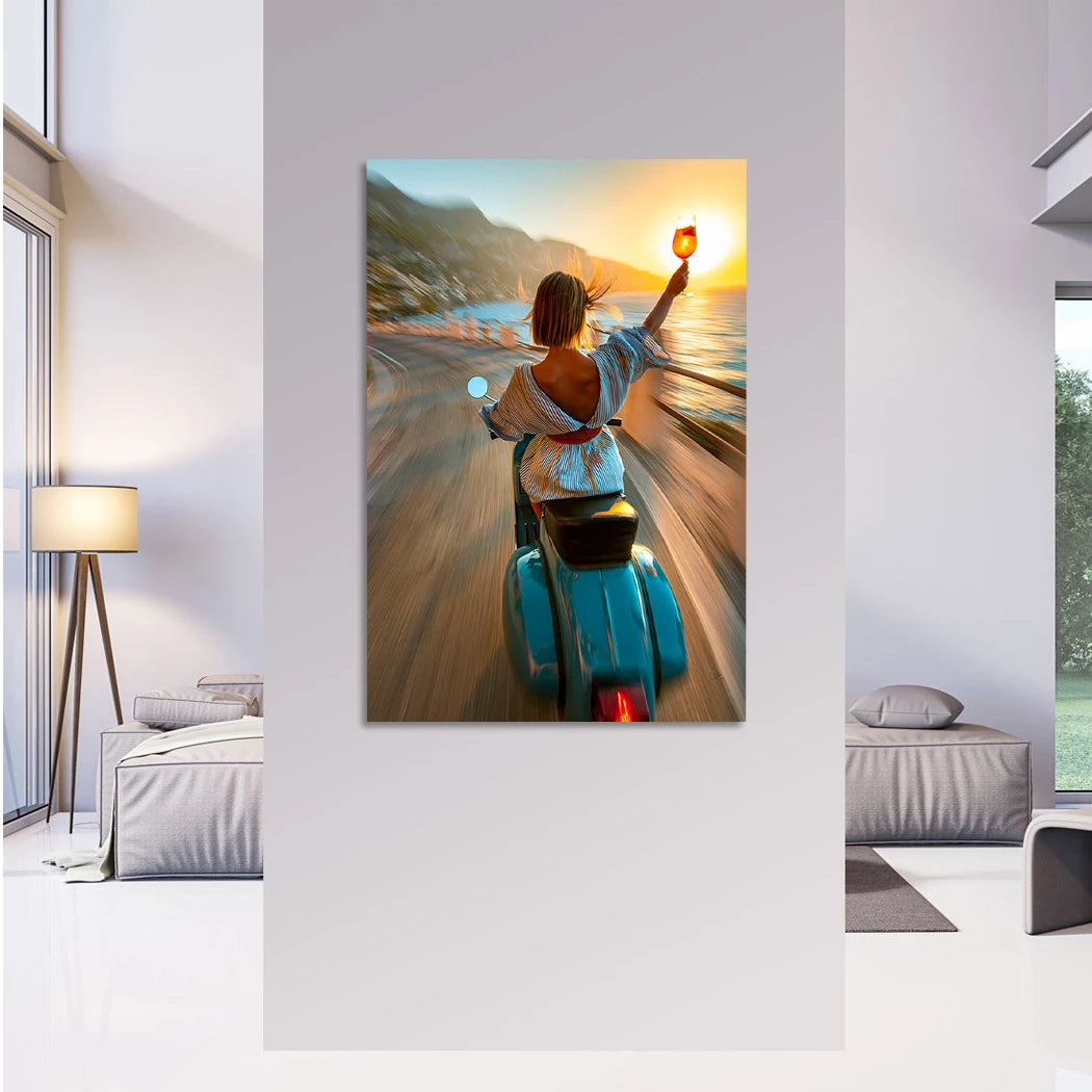 Vespa Dolce Vita Leinwand Bild