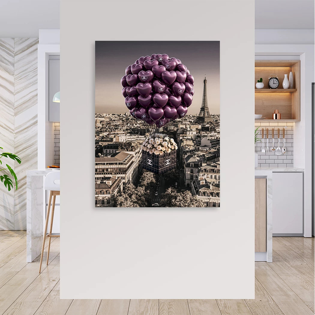 Chanel Ballons Leinwand Bild