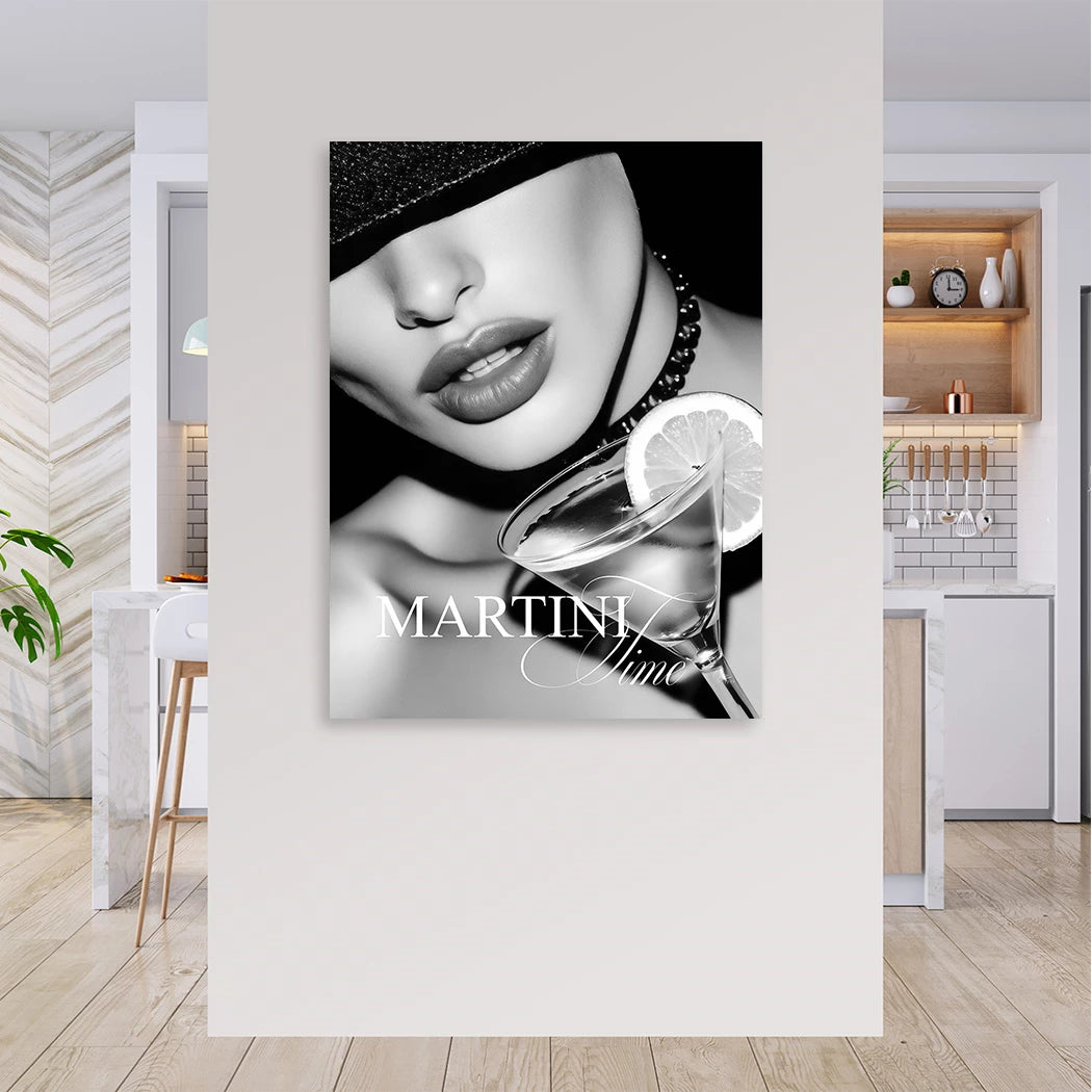Martini Midnight Leinwand Bild