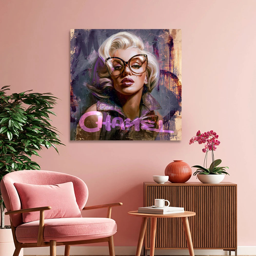 Monroe Chanel Chic Leinwand Bild