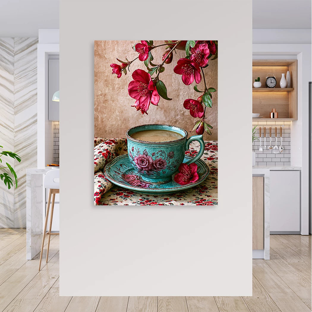 Blütenkaffee Harmonie Leinwand Bild