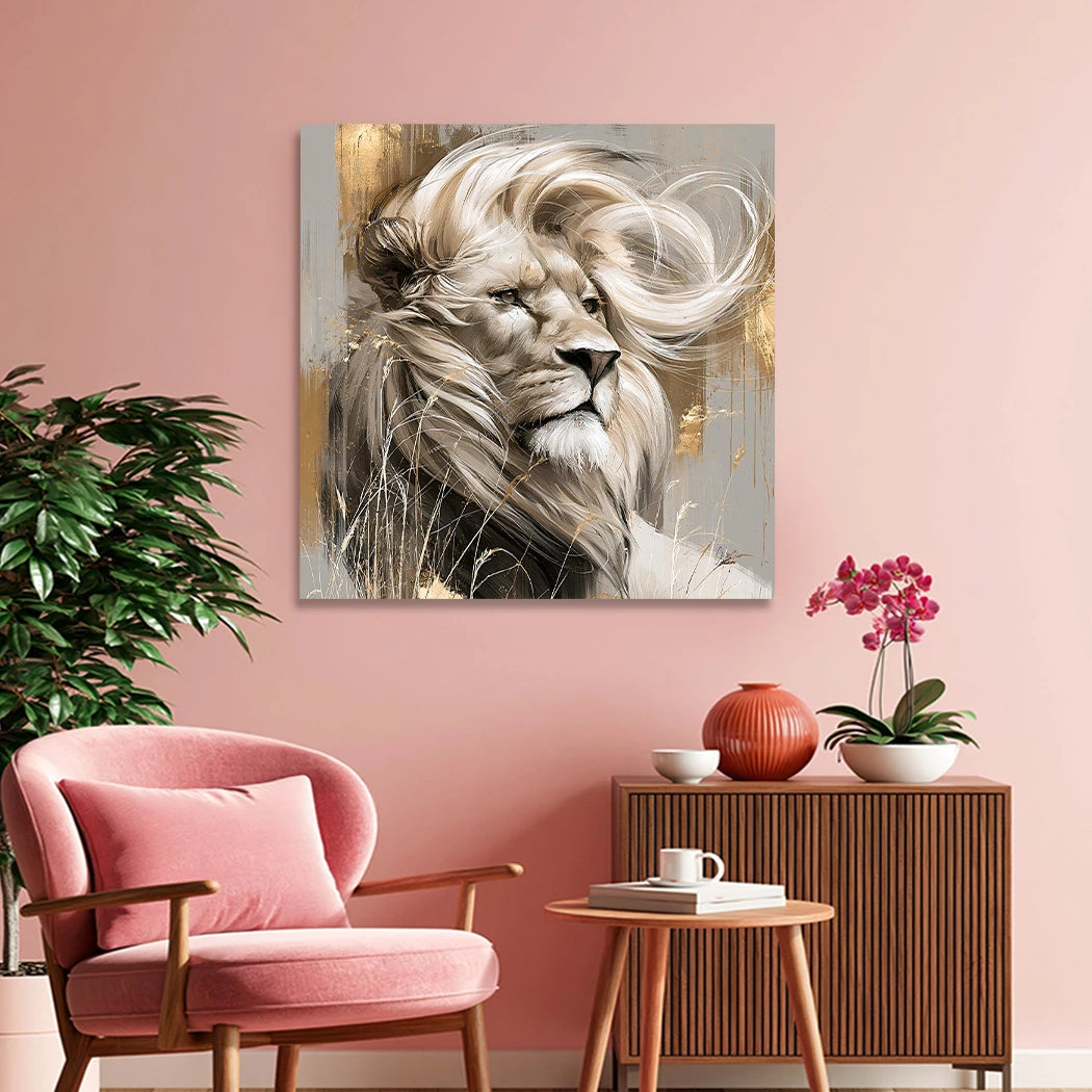 Silent Lion Leinwand Bild