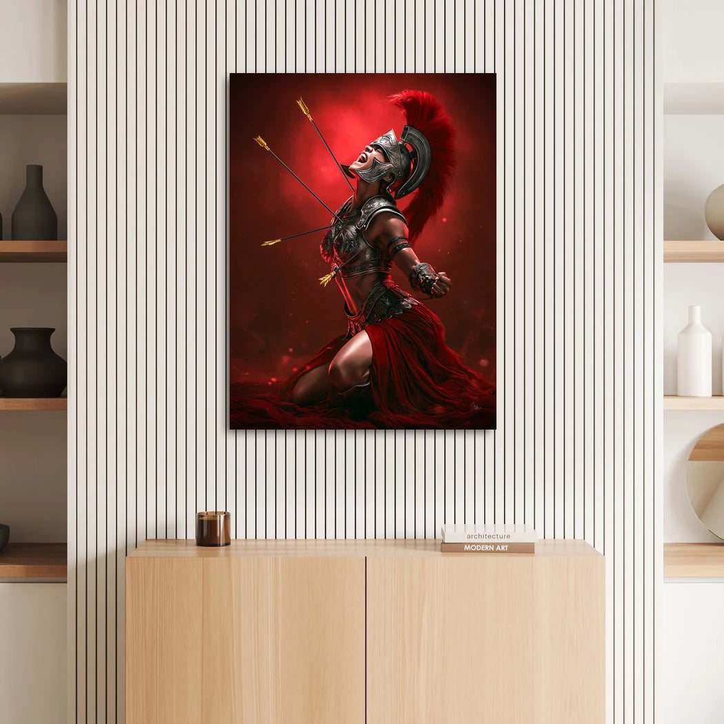 Die Gladiatorin Aluminiumbild gebürstet