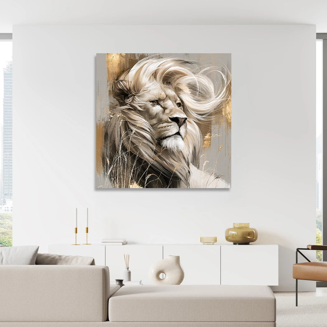 Silent Lion Acrylglasbild
