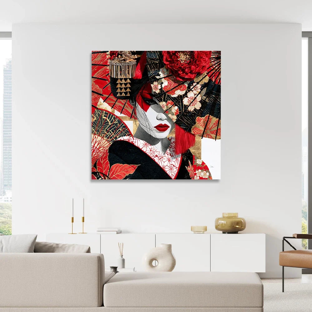 Geisha Royal Aluminiumbild gebürstet