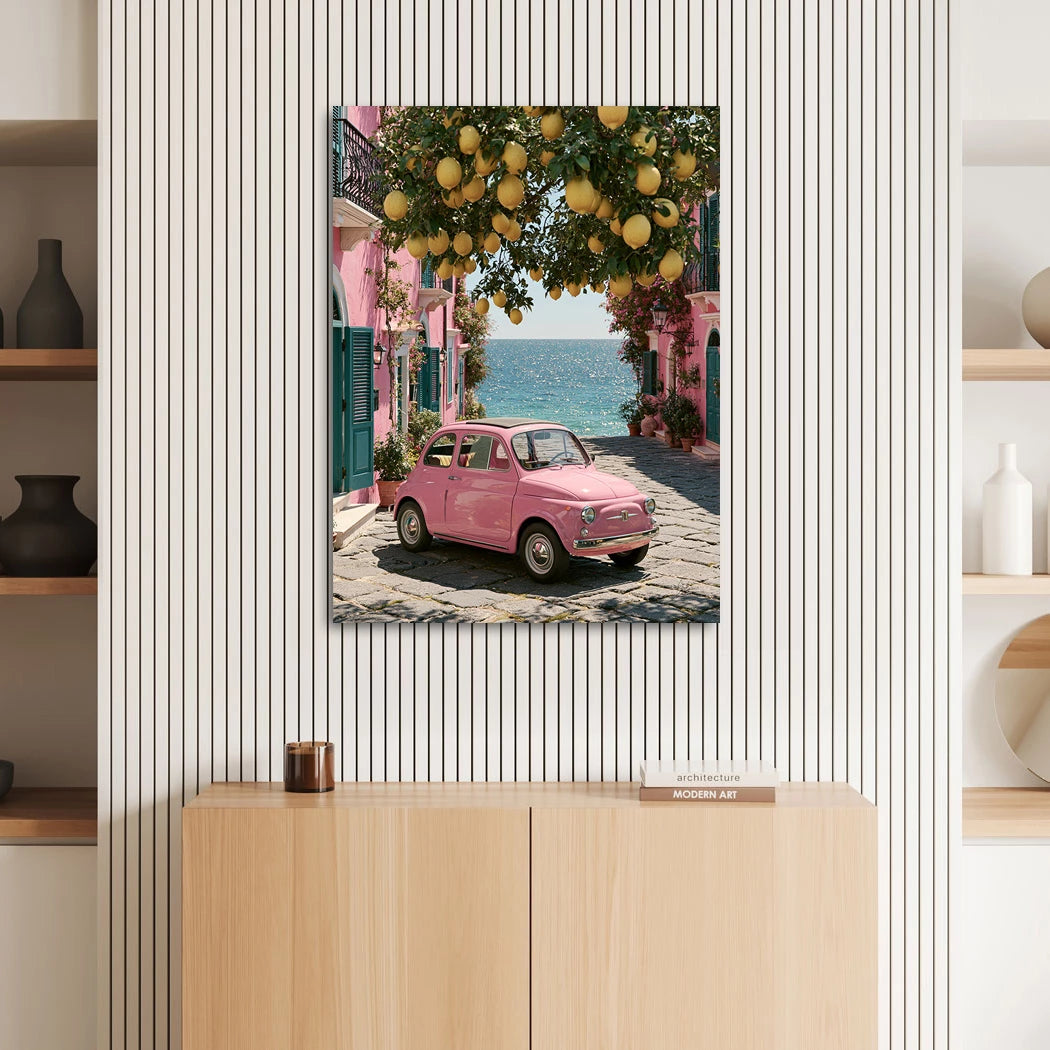 Rosa Cinquecento Alu Dibond Wandbild
