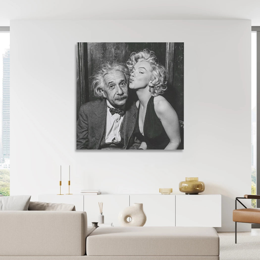 Einstein Monroe Secret Acrylglasbild