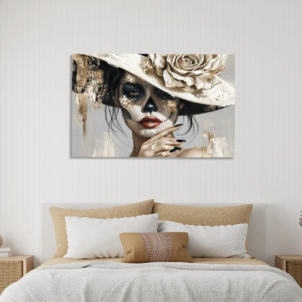La Catrina Golden Rose Acrylglasbild