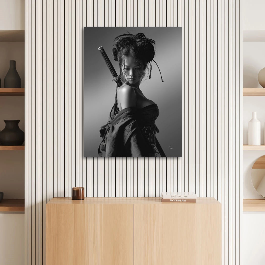 Samurai Diva Aluminiumbild gebürstet