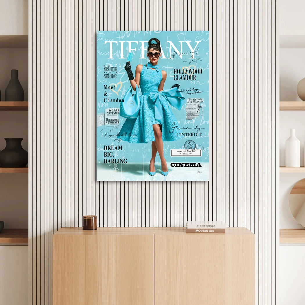 Audrey Tiffany Chic Aluminiumbild gebürstet