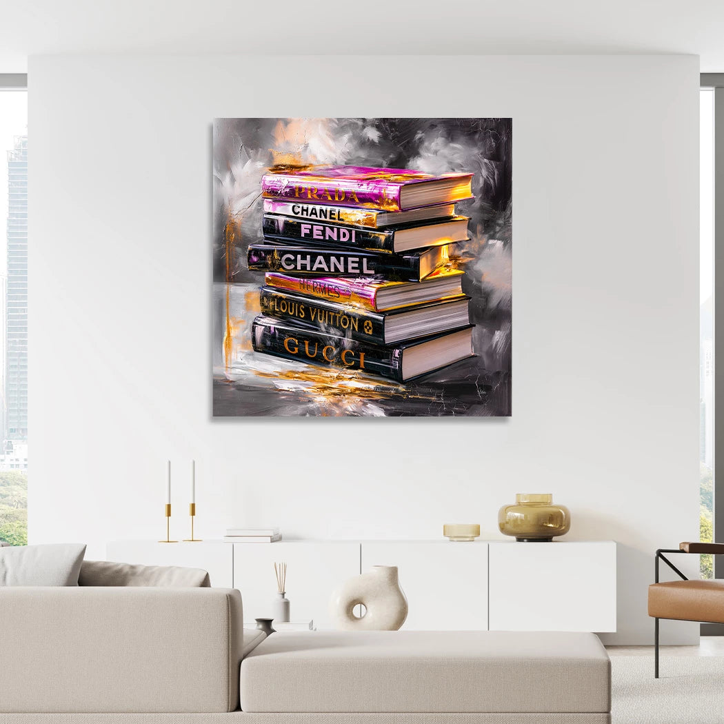 Fashion Bücher Acrylglasbild