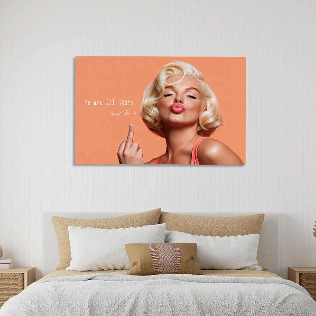 Marilyn Monroe Star Kiss Leinwand Bild