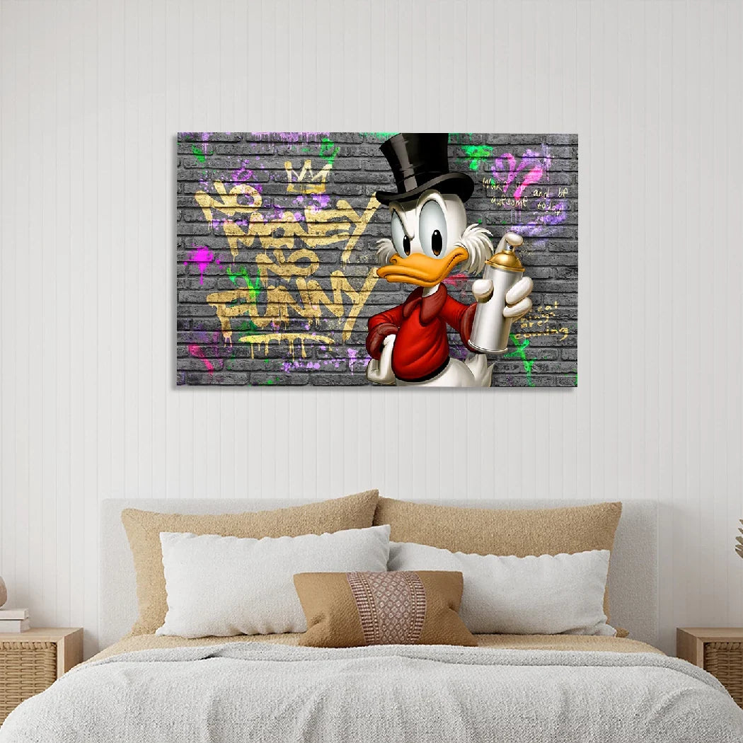 Dagobert Duck Street Money Acrylglasbild