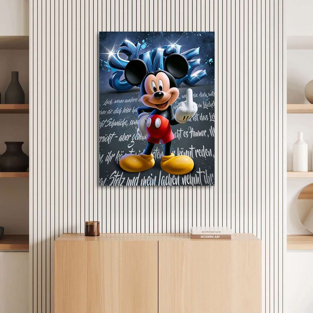 Micky Lacht Acrylglasbild