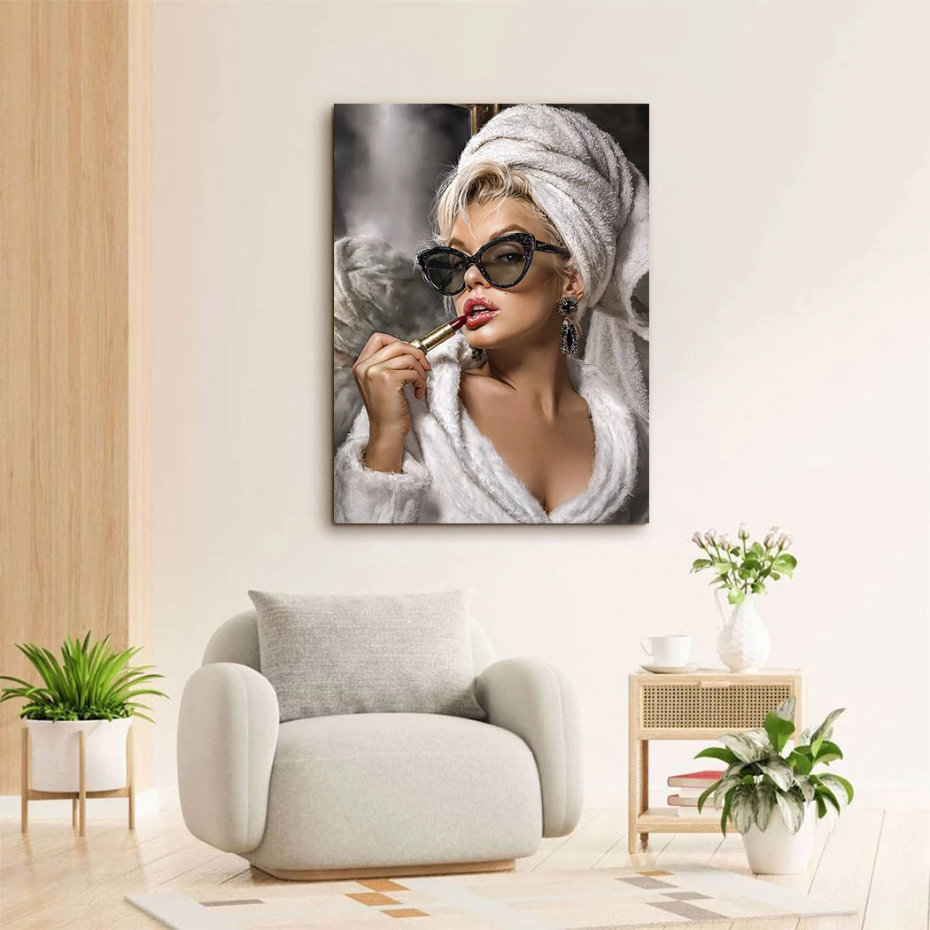 Marilyn Rouge Acrylglasbild