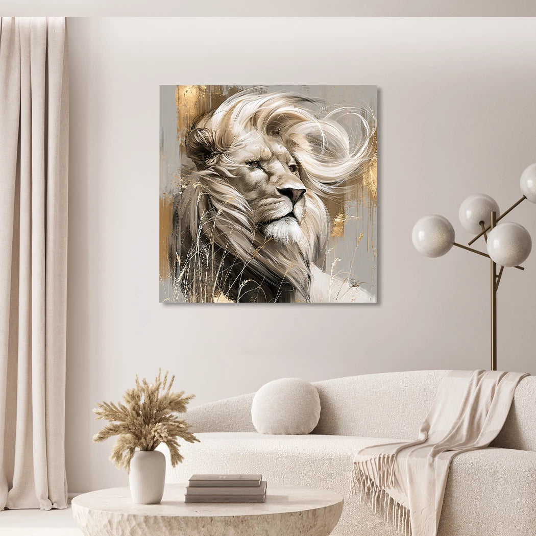 Silent Lion Acrylglasbild