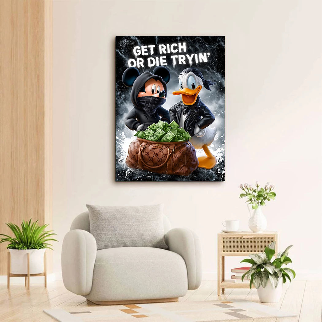 Micky Donald Gang Acrylglasbild