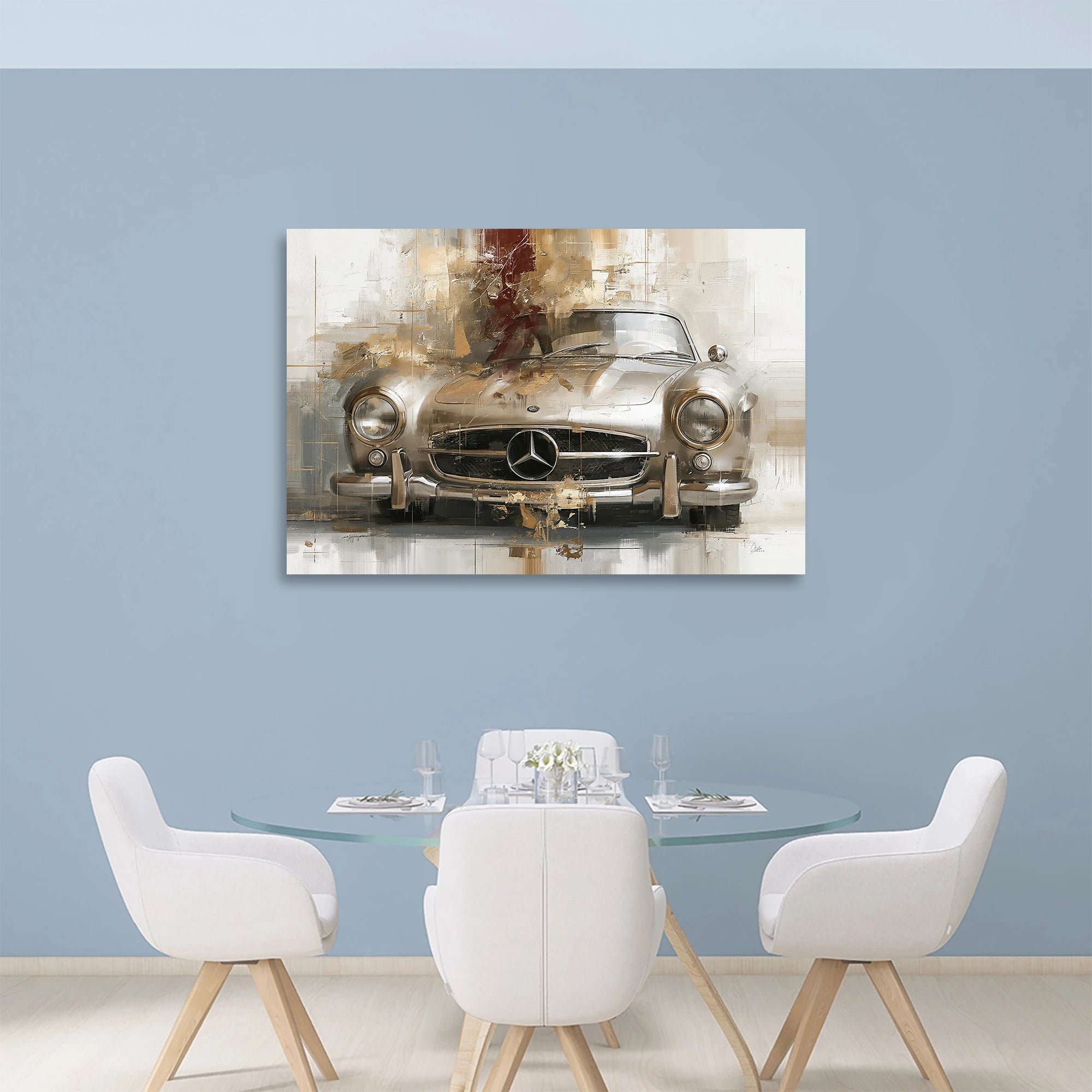 Mercedes 300SL Legende AluDibond Wandbild