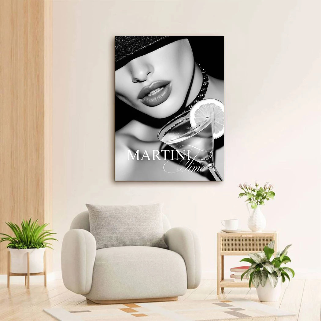 Martini Midnight Leinwand Bild