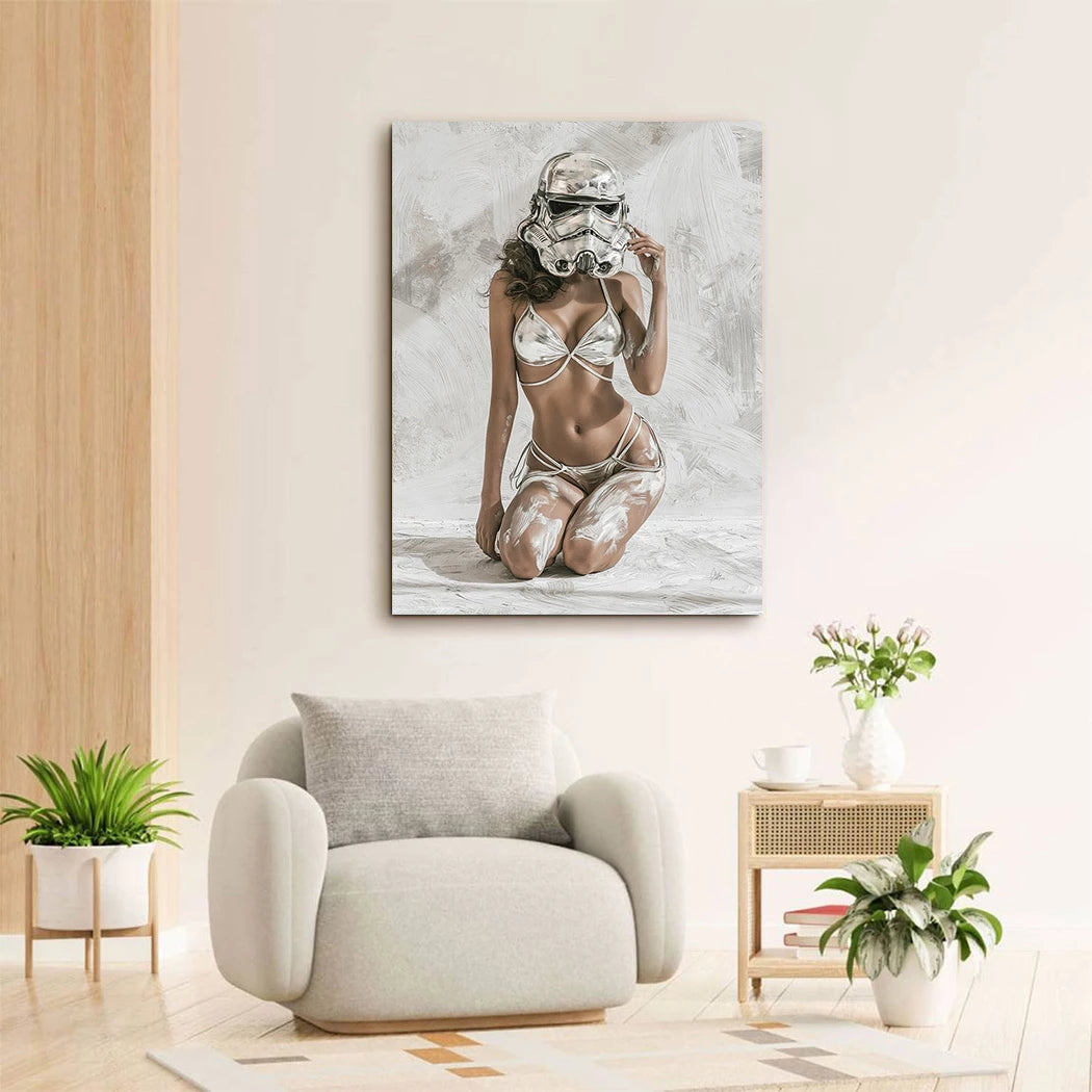 Stormtrooper Blanc Leinwand Bild