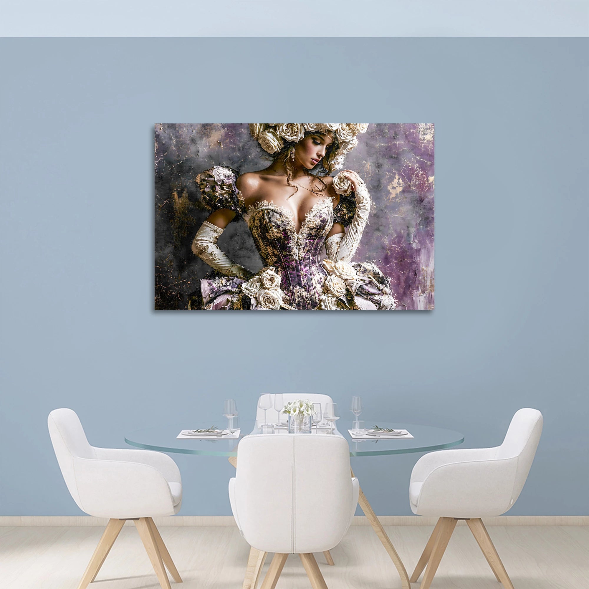 Blüten Couture Acrylglasbild