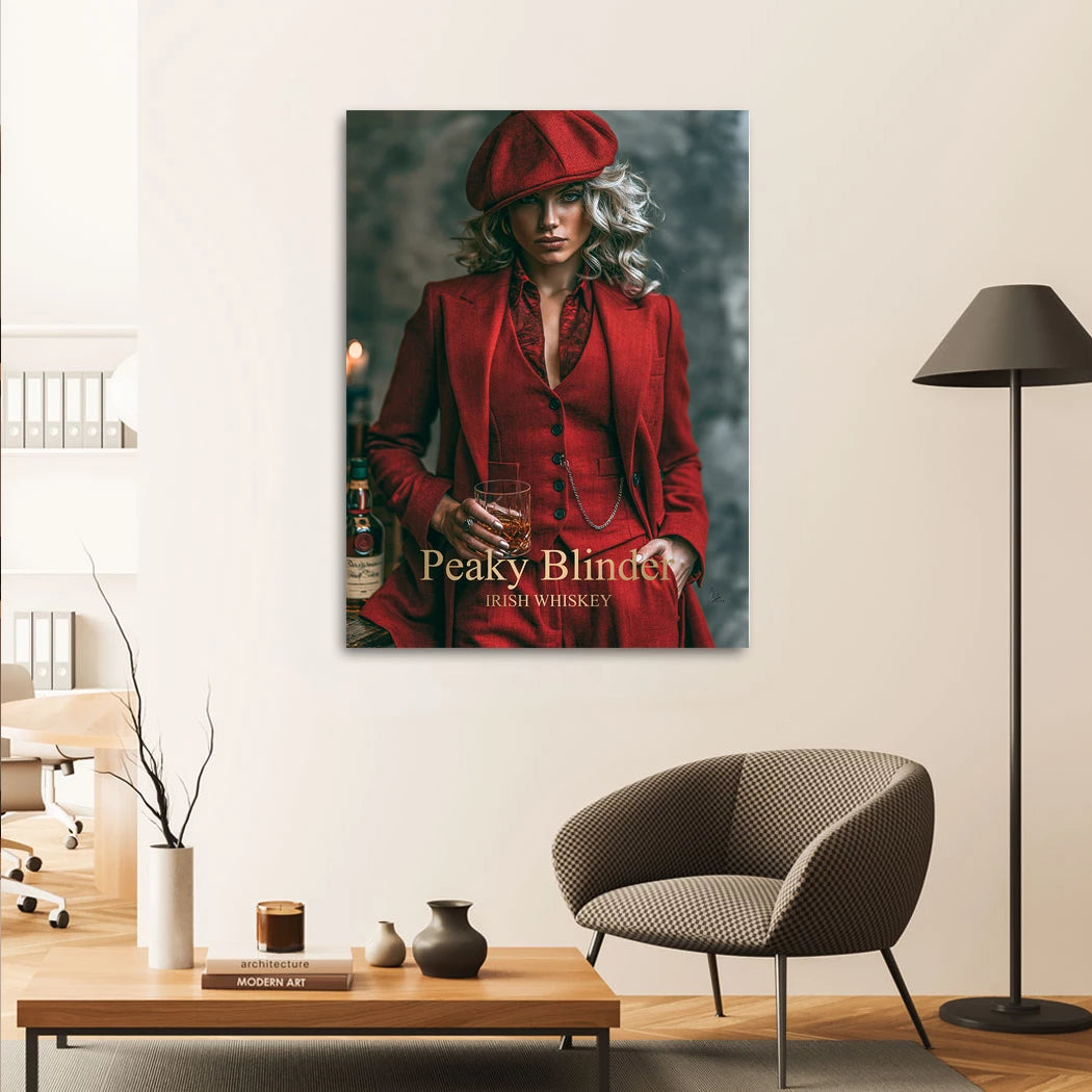 Peaky Blinder Lady Alu Dibond Wandbild