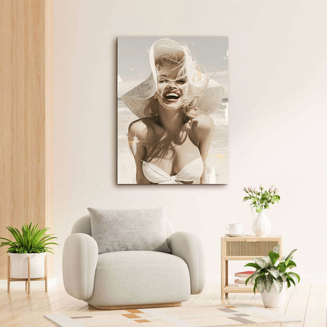 Marilyn Monroe Summer Smile Leinwand Bild