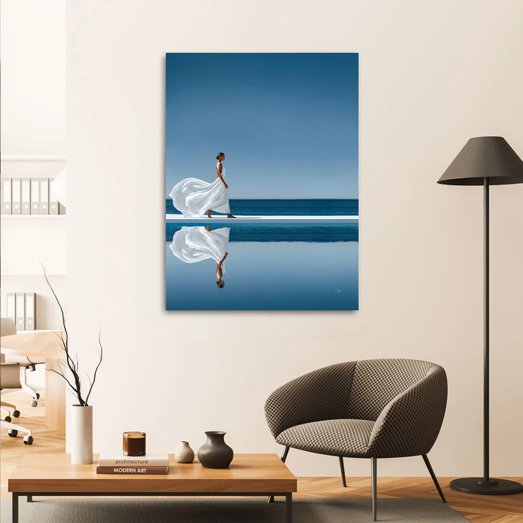 Blue Silence Aluminiumbild gebürstet