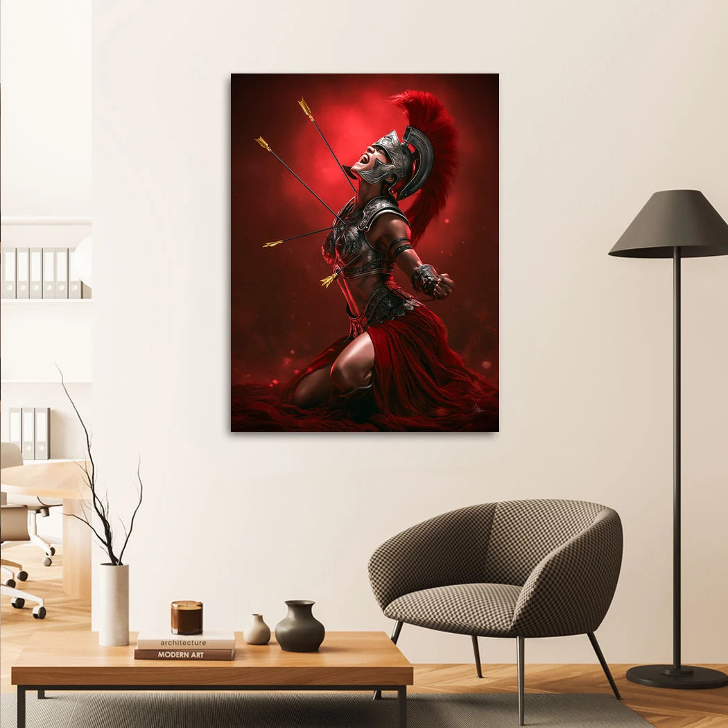 Die Gladiatorin Alu Dibond Wandbild