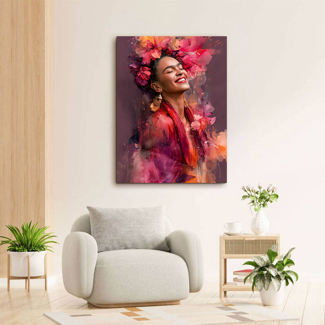 Frida Kahlo Blütenzauber Leinwand Bild