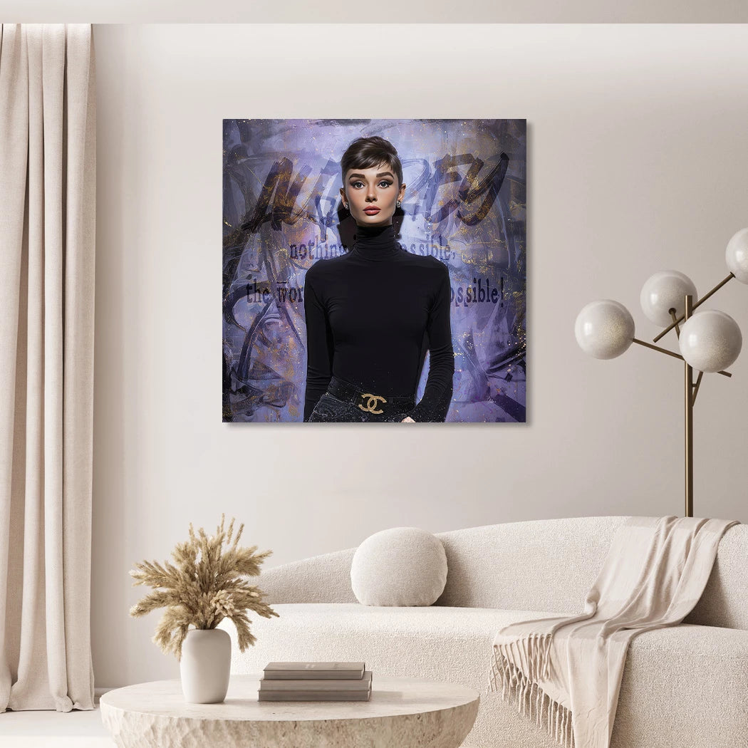Audrey Hepburn Impossible Acrylglasbild