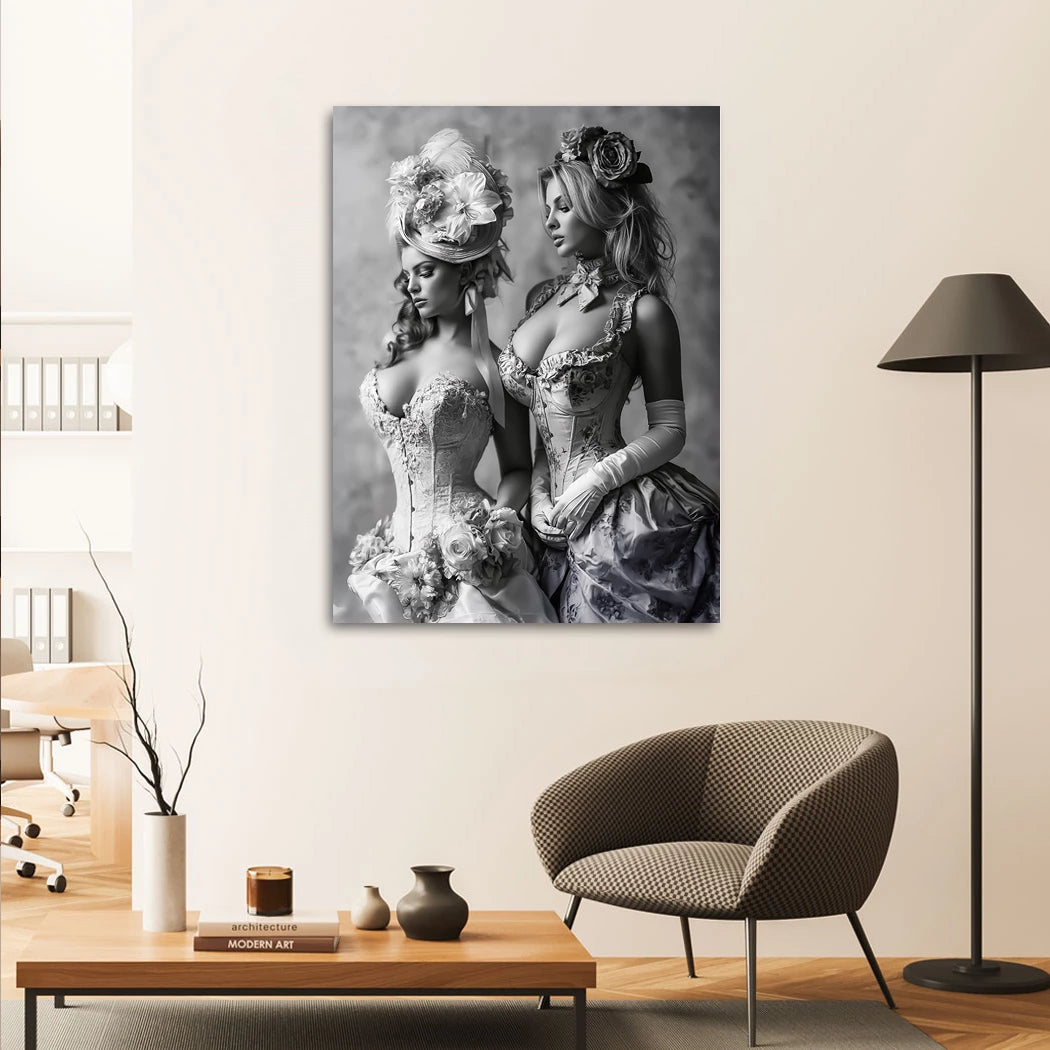 Barock Damen Leinwand Bild