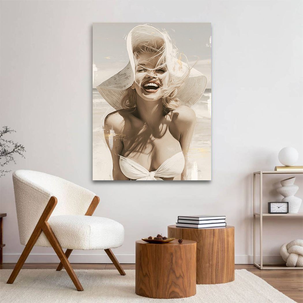 Marilyn Monroe Summer Smile Acrylglasbild