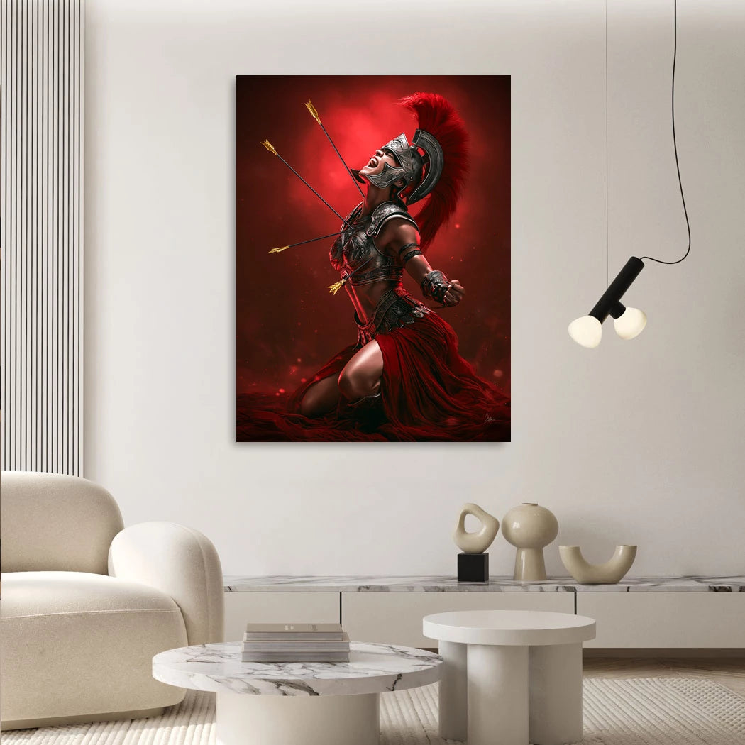 Die Gladiatorin Aluminiumbild gebürstet