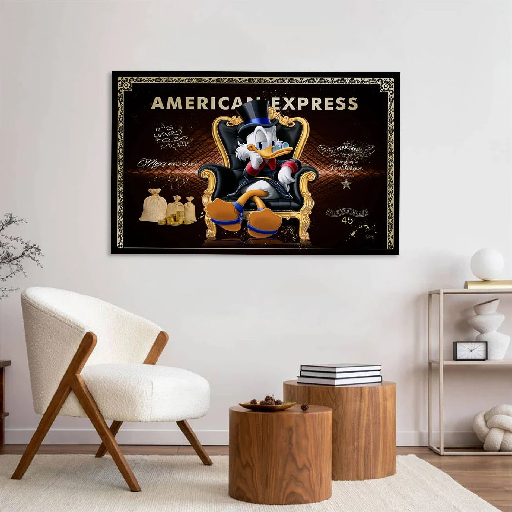Dagobert Duck Goldrausch Leinwand Bild