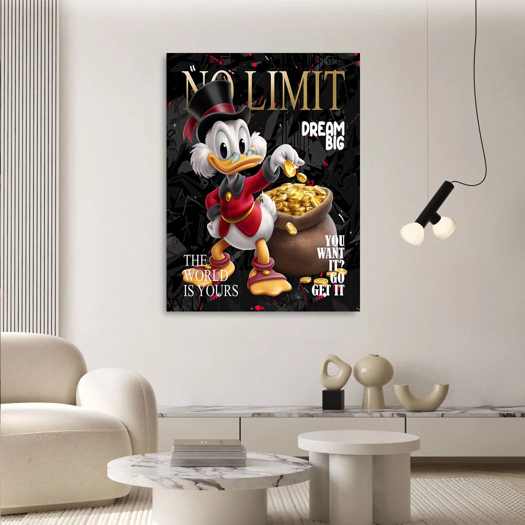 Dagobert No Limit Alu Dibond Wandbild