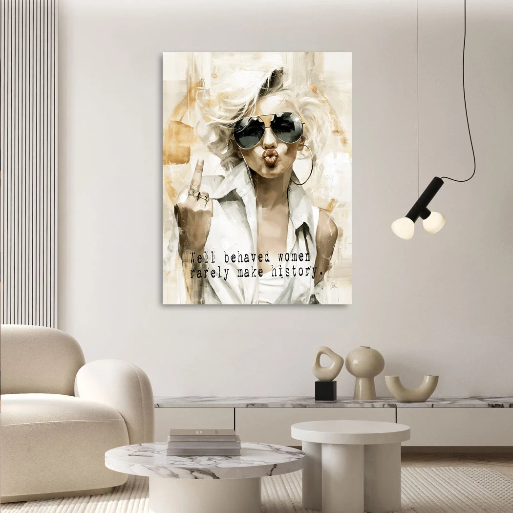 Marilyn Monroe Rebell Alu Dibond Wandbild