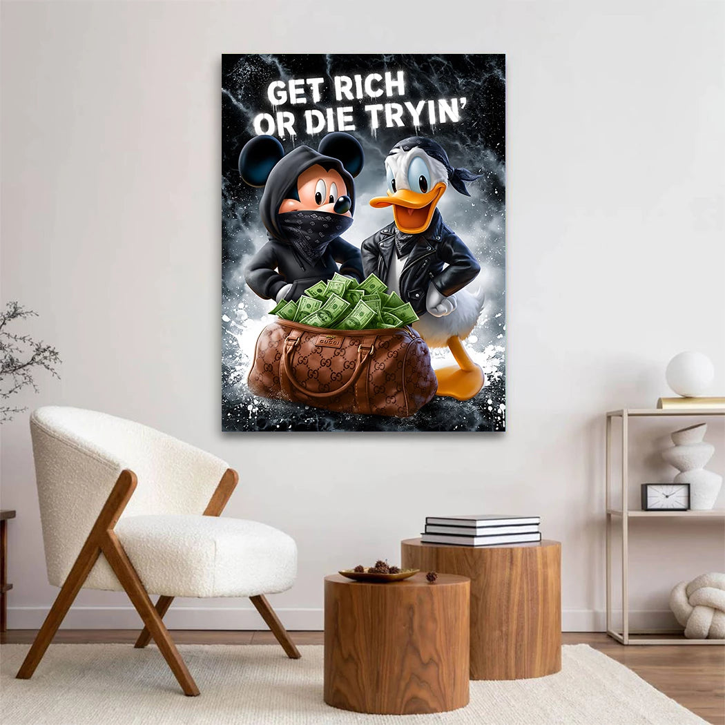 Micky Donald Gang Acrylglasbild