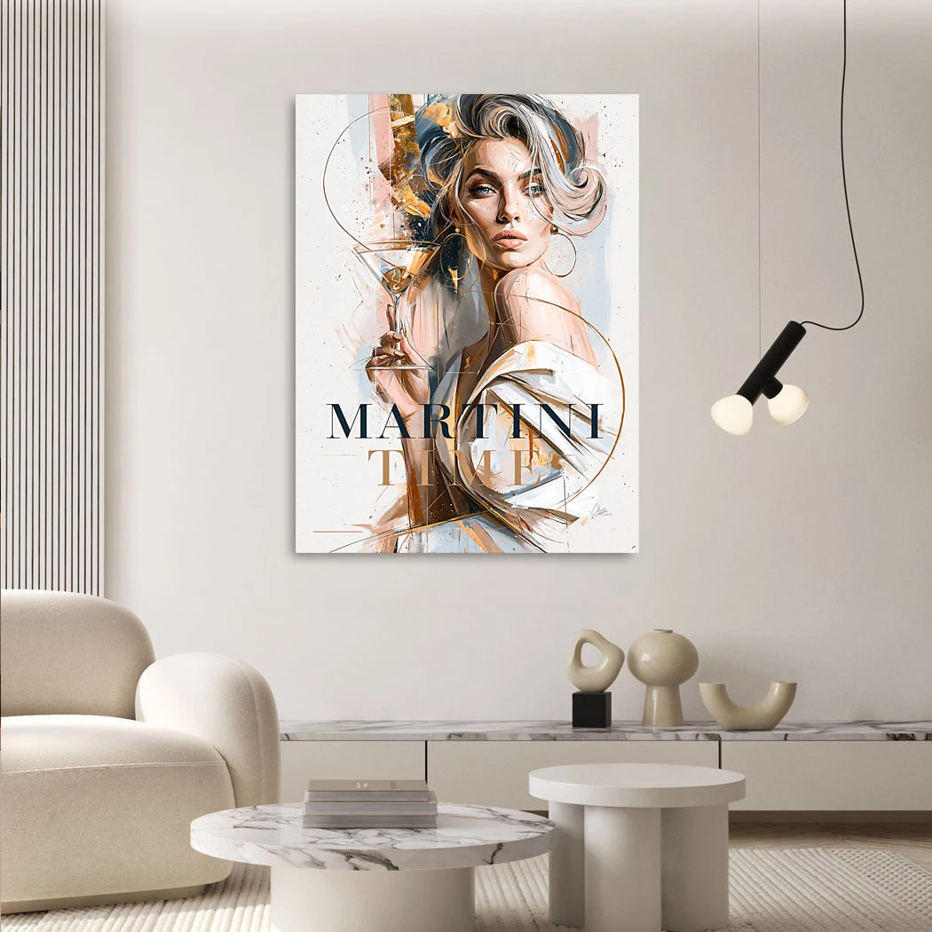 Martini Diva Aluminiumbild gebürstet