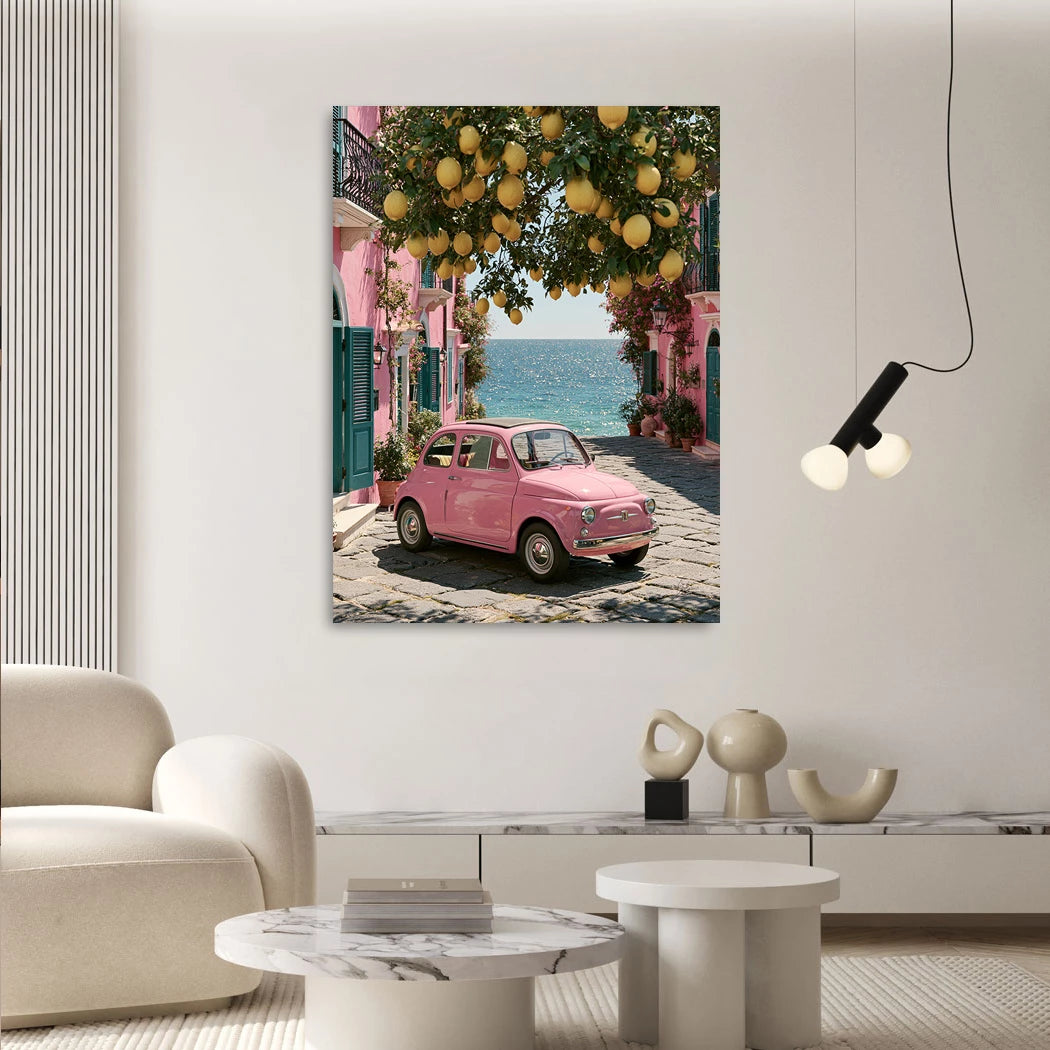 Rosa Cinquecento Aluminiumbild gebürstet