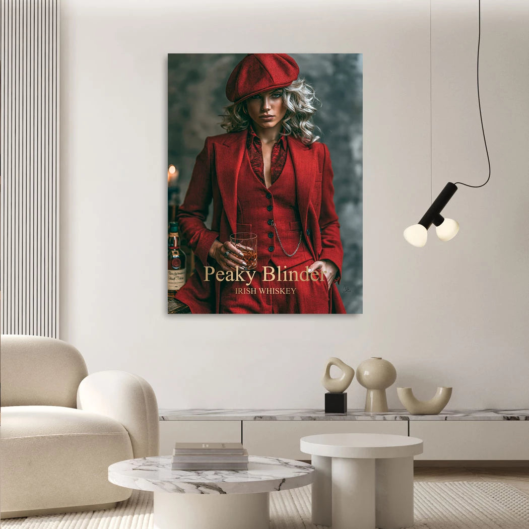 Peaky Blinder Lady Aluminiumbild gebürstet