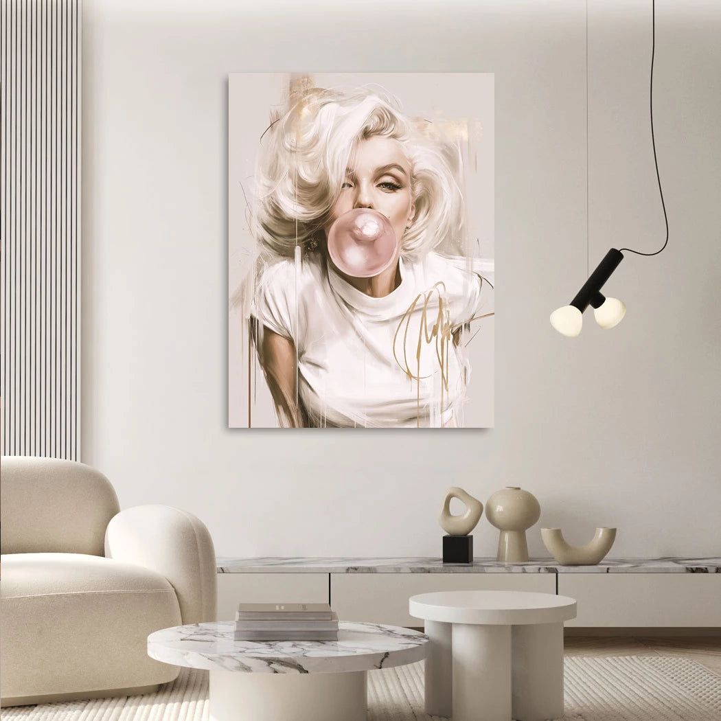 Marilyn Bubble Art Leinwand Bild