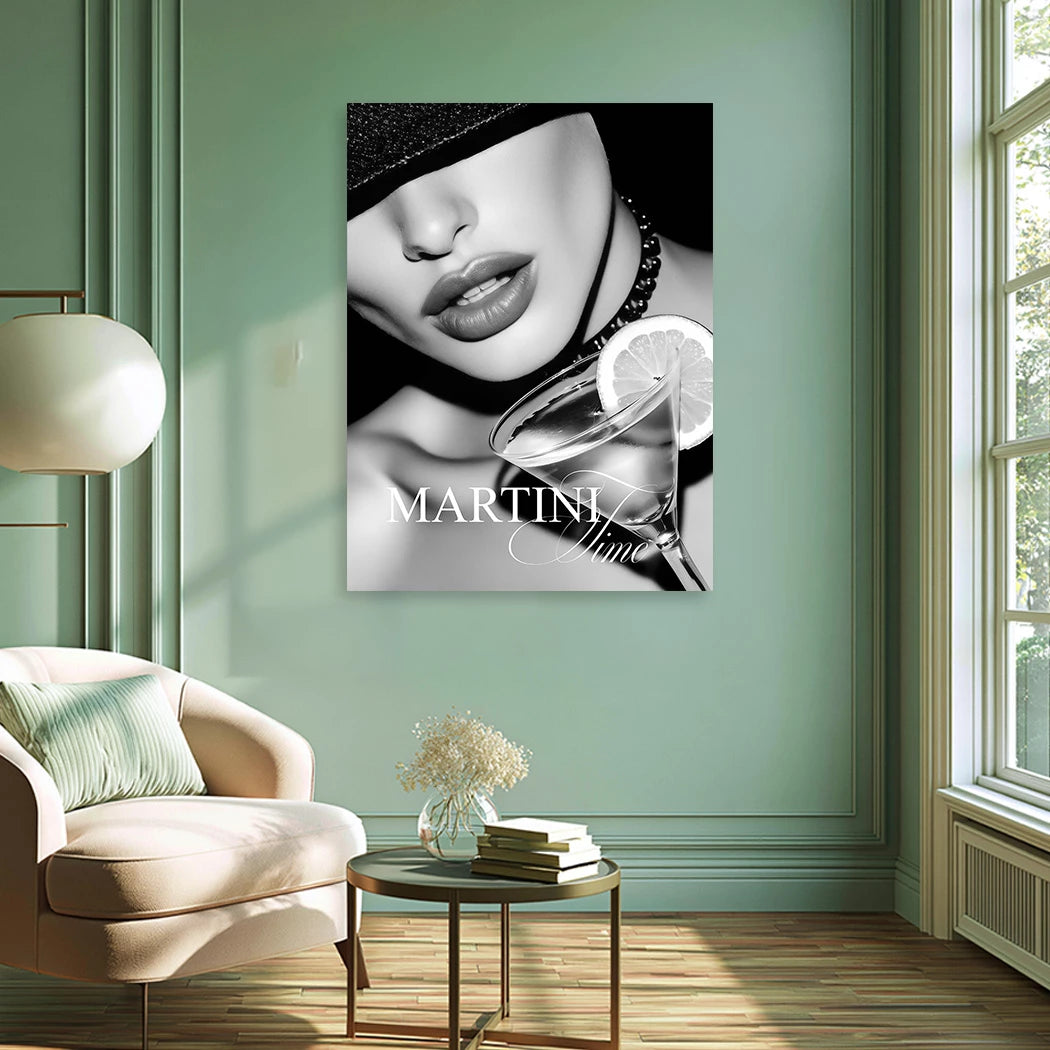 Martini Midnight Alu Dibond Wandbild