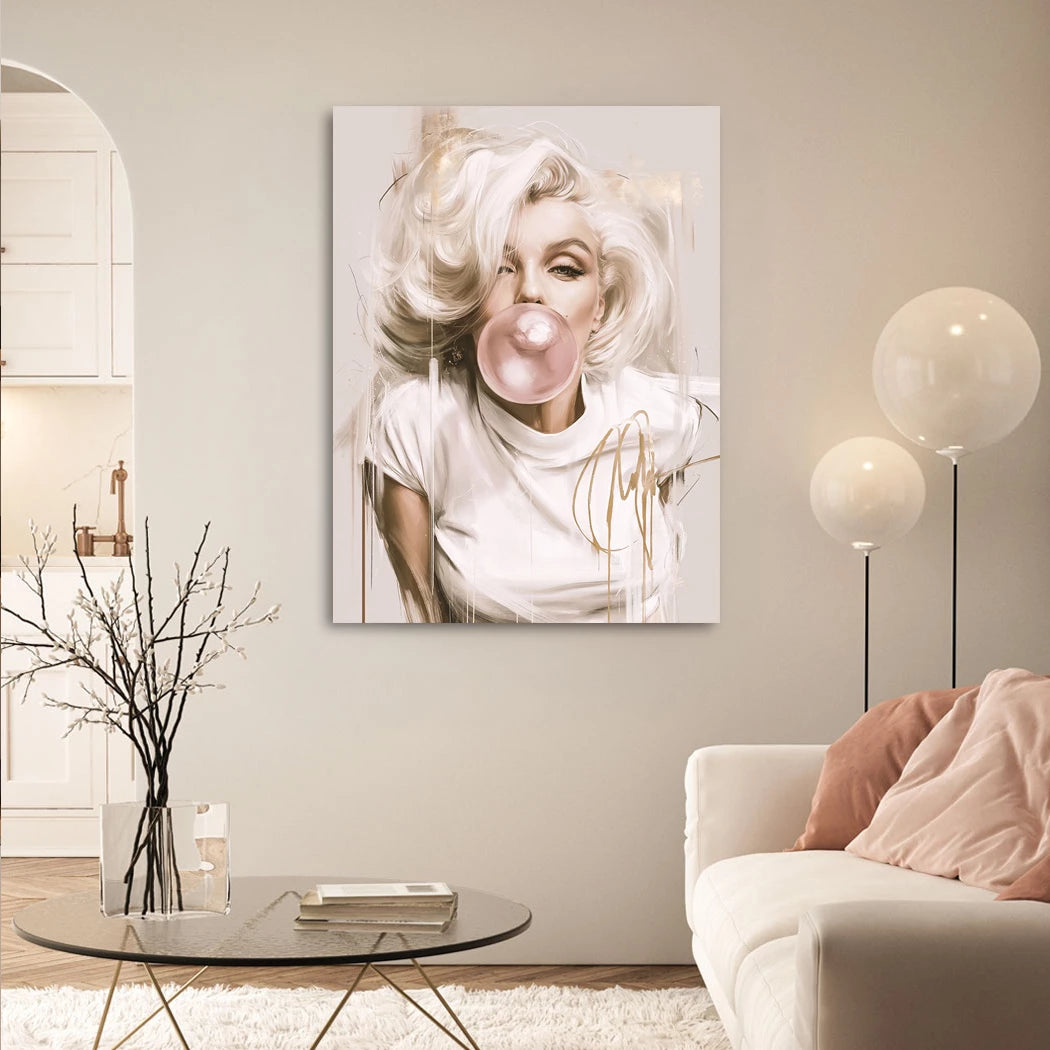 Marilyn Bubble Art Alu Dibond Wandbild