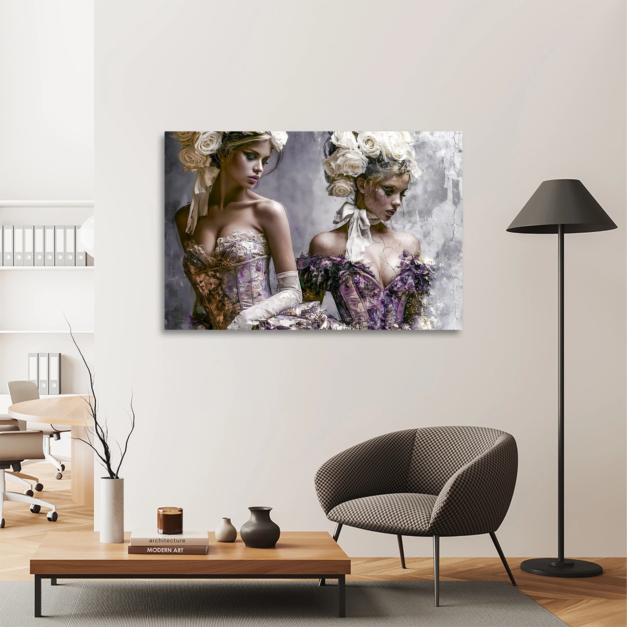Rosen Duett AluDibond Wandbild
